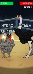 Ostrich in Manok na pula